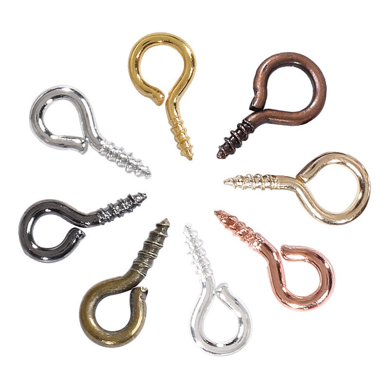 【ready stock】Horn nails DIY Jewelry Accessories Horn Nails Sheep's Eye Nails Screws Pointed Tail Sheep's Eye Nails Multi-specification 100pcs A Pack Wholesale