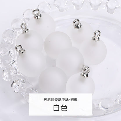 5pcs DIY Handmade Accessories Jewelry Ornament Acrylic Jelly Beads Pendant Earrings Accessories