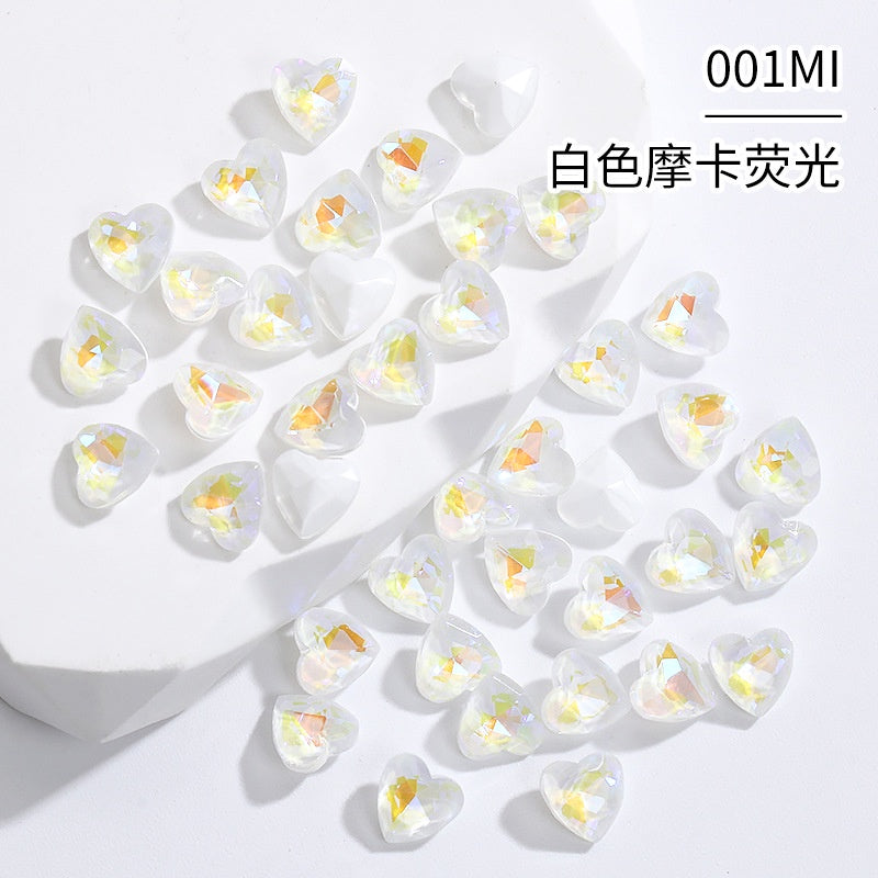 Korean Style Small Fresh Heart Shap Nail Art Crystal Diamond Decoration Rhinestone