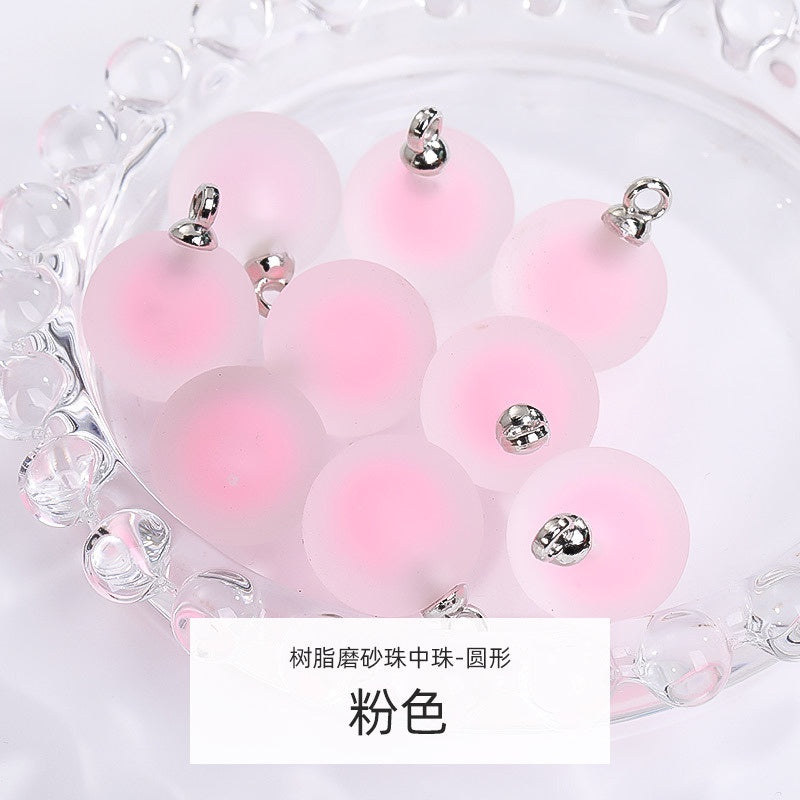 5pcs DIY Handmade Accessories Jewelry Ornament Acrylic Jelly Beads Pendant Earrings Accessories