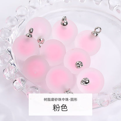 5pcs DIY Handmade Accessories Jewelry Ornament Acrylic Jelly Beads Pendant Earrings Accessories