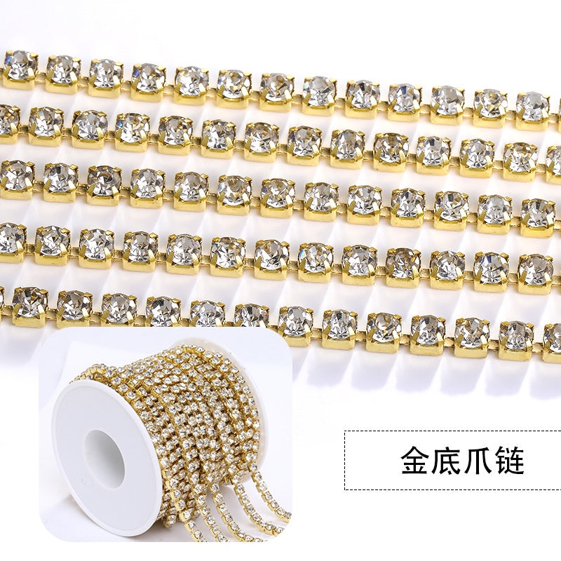 SS6-SS16 Cup Chain Crystal Rhinestone for Diy Handmade Ornament Clothing Garment Accessories