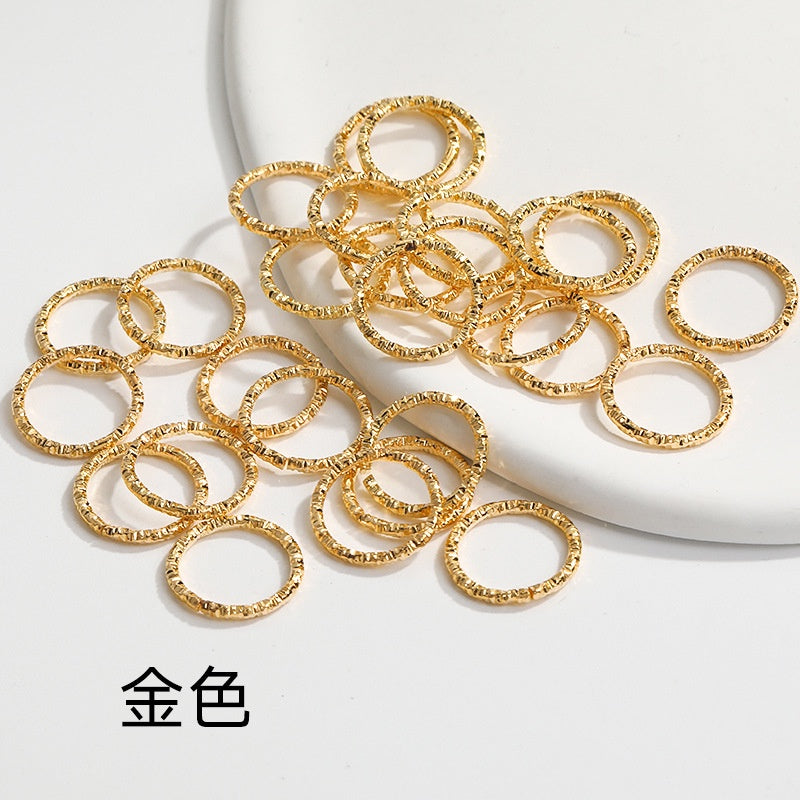 Diy Embossing Jump Ring Open Ring Embossing Ring Single Ring Twist Ring Buckle Link Ring Open Ring Accessories
