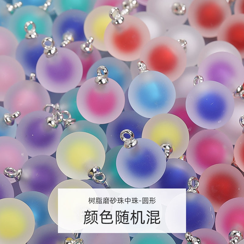 5pcs DIY Handmade Accessories Jewelry Ornament Acrylic Jelly Beads Pendant Earrings Accessories
