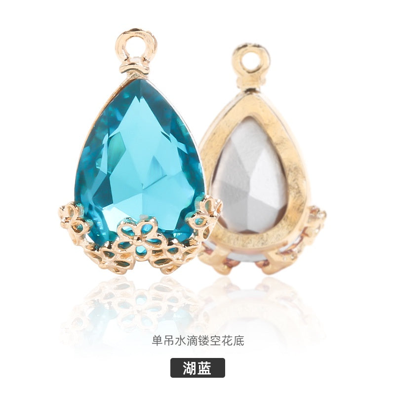 Cheap Price Hollow Setting Drop Shape Crystal Rhinestone for Diy Garment Accessories