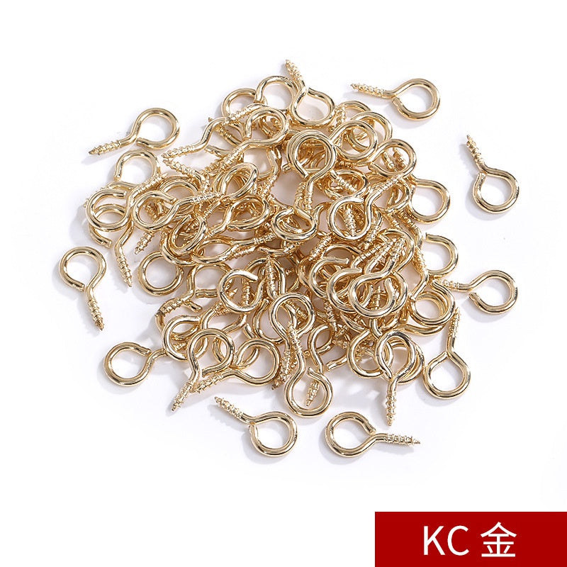 【ready stock】Horn nails DIY Jewelry Accessories Horn Nails Sheep's Eye Nails Screws Pointed Tail Sheep's Eye Nails Multi-specification 100pcs A Pack Wholesale