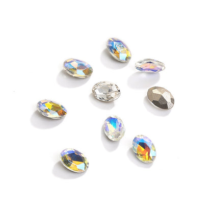 Korean style fancy Oval Pointy bottoming Rhinestone Nail art Crystal Girl Rhinestone nail art