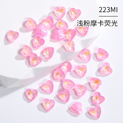 Korean Style Small Fresh Heart Shap Nail Art Crystal Diamond Decoration Rhinestone