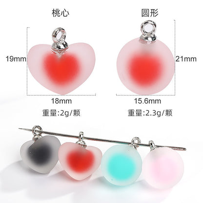 5pcs DIY Handmade Accessories Jewelry Ornament Acrylic Jelly Beads Pendant Earrings Accessories