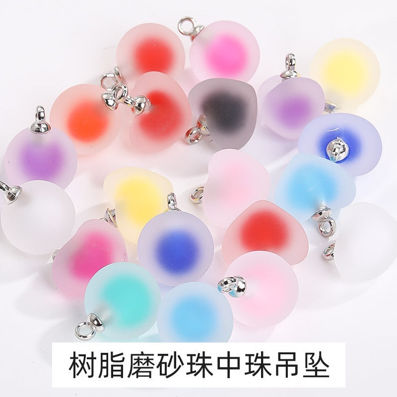 5pcs DIY Handmade Accessories Jewelry Ornament Acrylic Jelly Beads Pendant Earrings Accessories