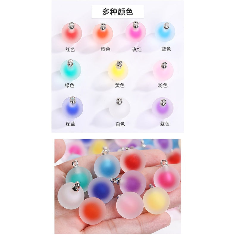 5pcs DIY Handmade Accessories Jewelry Ornament Acrylic Jelly Beads Pendant Earrings Accessories