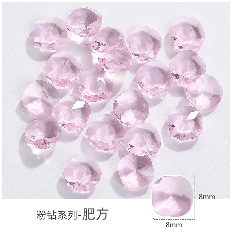Korean Style Transparent Series Cute Heart Drop Shape Rhinestone DIY Decals Nail Shiny Crystals
