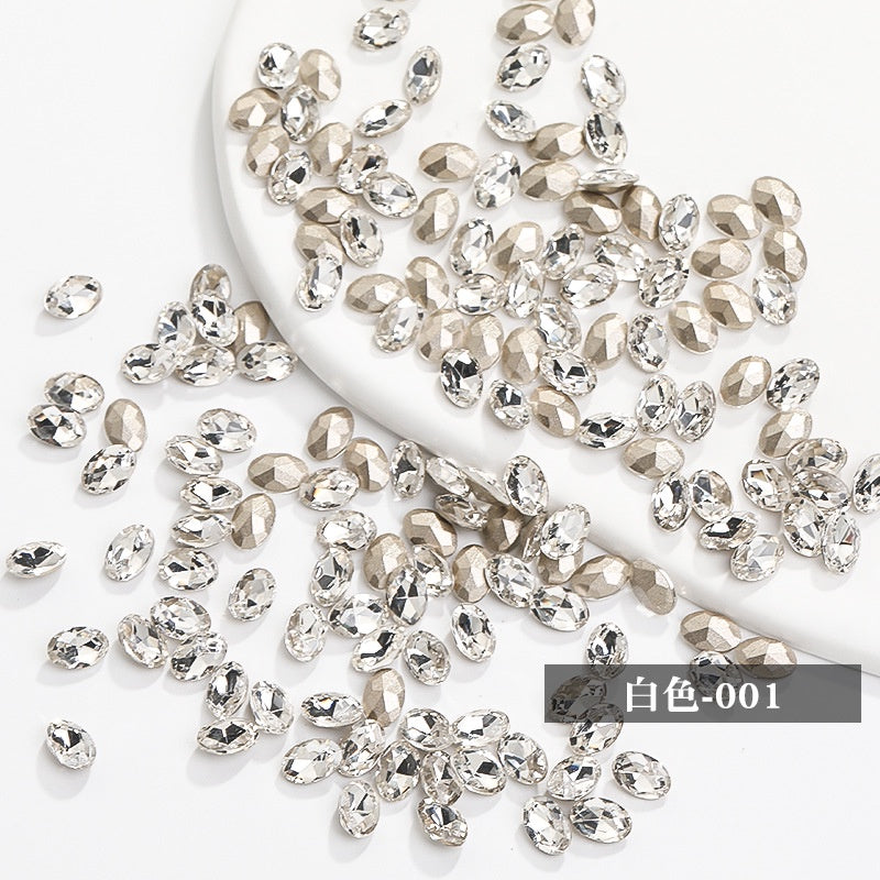 Korean style fancy Oval Pointy bottoming Rhinestone Nail art Crystal Girl Rhinestone nail art