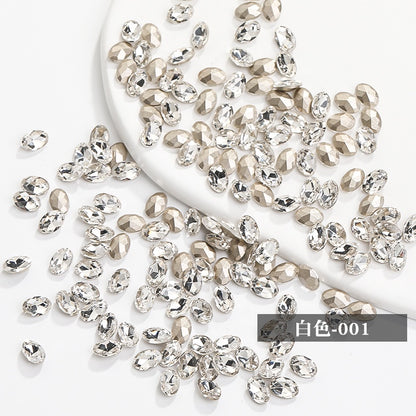 Korean style fancy Oval Pointy bottoming Rhinestone Nail art Crystal Girl Rhinestone nail art