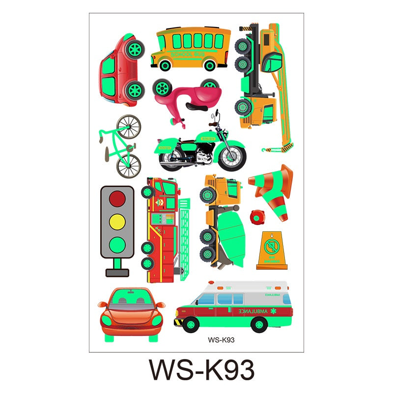 [Genuine goods in stock] Cartoon luminous tattoo stickers are durable, beautiful and fashionable. Personalized tattoo stickers include dinosaurs, mermaids,, luminous stickers