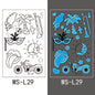 【Ready stock】kawaii Sexy tattoo stickers, fashion trends, nightclubs, bars, music festivals, carnival parties, tattoo stickers, fluorescent notes, luminous cool face stickers