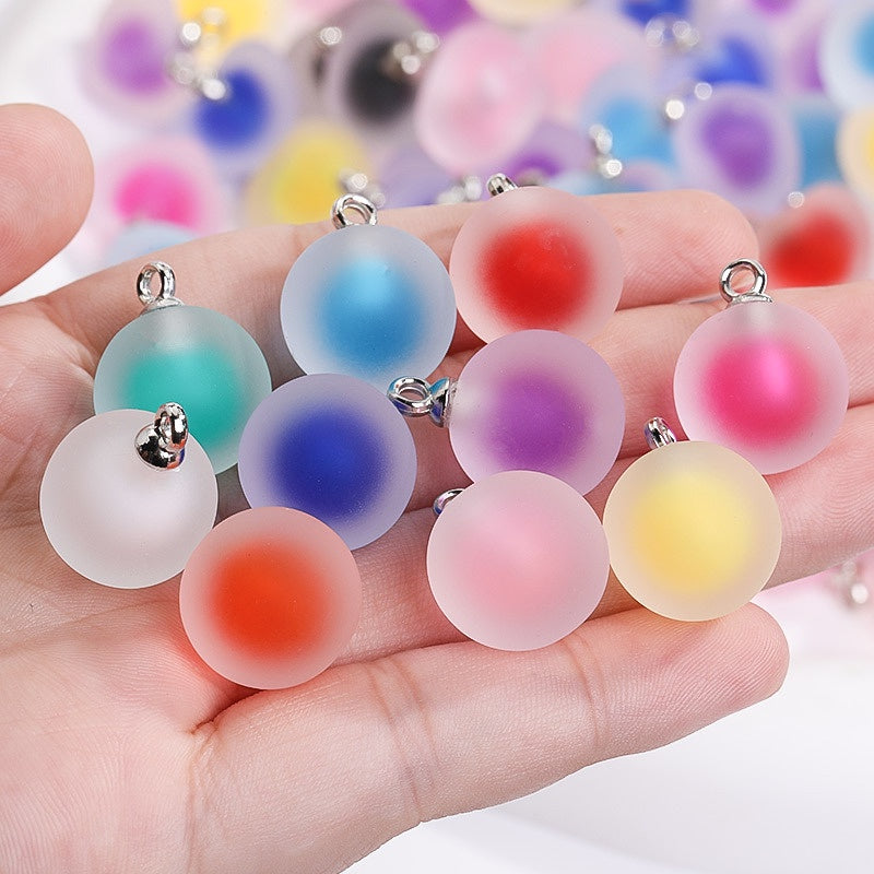 5pcs DIY Handmade Accessories Jewelry Ornament Acrylic Jelly Beads Pendant Earrings Accessories