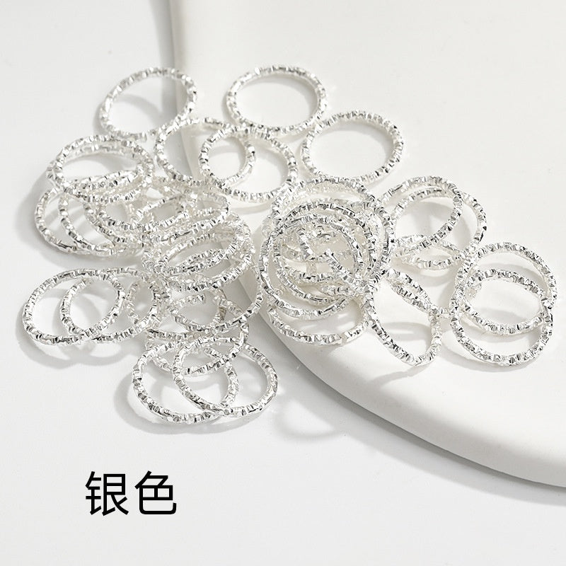 Diy Embossing Jump Ring Open Ring Embossing Ring Single Ring Twist Ring Buckle Link Ring Open Ring Accessories