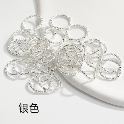 Diy Embossing Jump Ring Open Ring Embossing Ring Single Ring Twist Ring Buckle Link Ring Open Ring Accessories