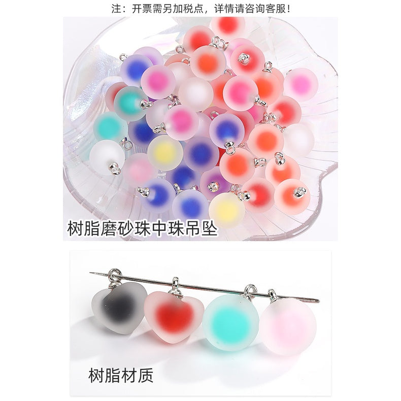 5pcs DIY Handmade Accessories Jewelry Ornament Acrylic Jelly Beads Pendant Earrings Accessories