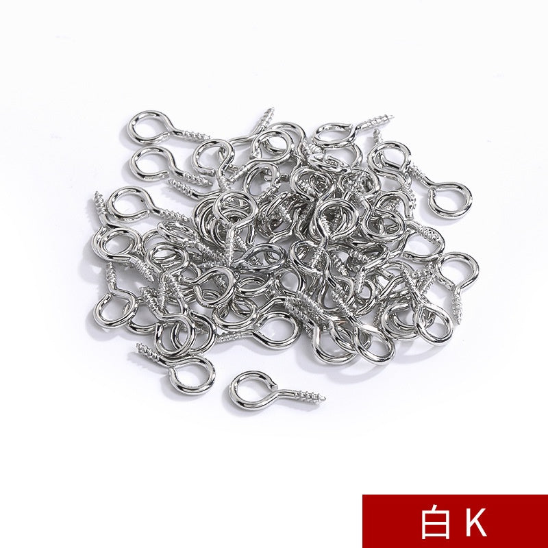 【ready stock】Horn nails DIY Jewelry Accessories Horn Nails Sheep's Eye Nails Screws Pointed Tail Sheep's Eye Nails Multi-specification 100pcs A Pack Wholesale