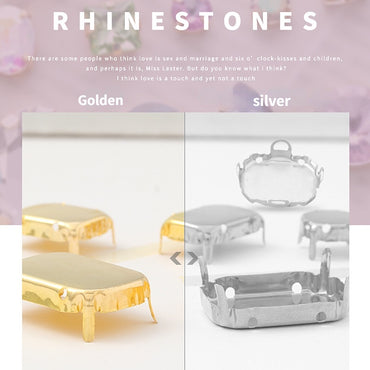 Four-corner claw drilling bracket, rhinestone bottom bracket, hand-sewn material, clothes, bags, shoes, DIY accessories.
