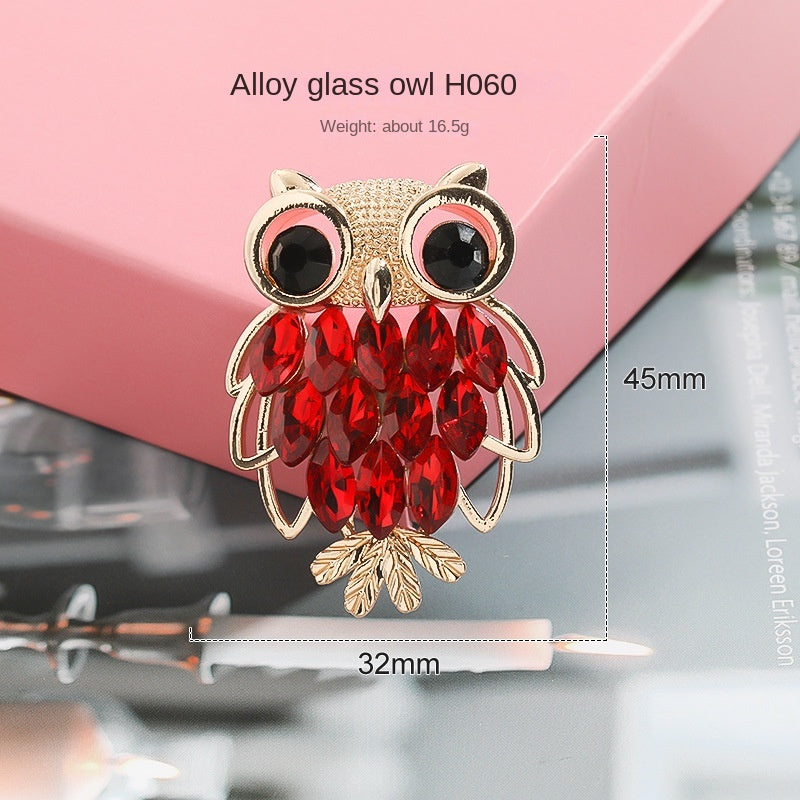 Rhinestone Owl Alloy Accessories Mobile phone case sticker Diy bag clothing alloy accessories