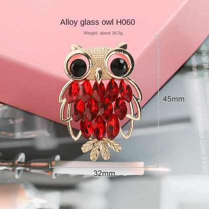 Rhinestone Owl Alloy Accessories Mobile phone case sticker Diy bag clothing alloy accessories