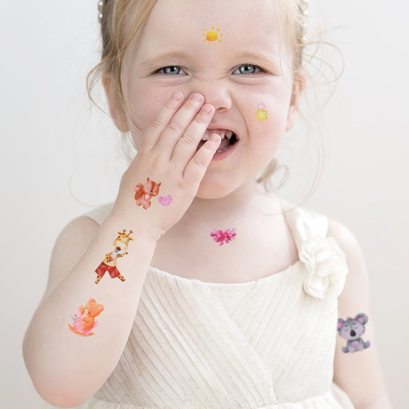 Children's Stickers Cartoon Animal Tattoo Stickers Waterproof Stickers Party Party Activity Gifts