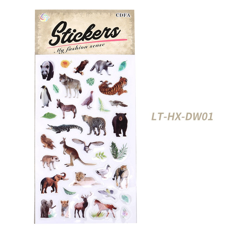 Cartoon Animal Tattoo Stickers Waterproof Fun Children's Stickers Tiger Panda Elk Cosmetics