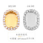Crystal Buckle Gold Empty Bracket Glass Crystal Enclosing Edge Copper Claw Diy Accessories Clothing Accessories Shoe Materials