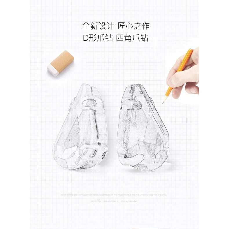 Sharp Water Drop Glass Claw Drill with Hole Hand Stitched Drill Diy Clothing Wedding Dress Handmade Material Jewelry Accessories Water Drop Type