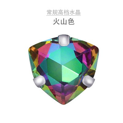 7mm 10pcs Fat Triangle Claw Drill Hand Stitched Glass Drill Crystal Drill Diy Clothing Wedding Accessories Clothing Accessories
