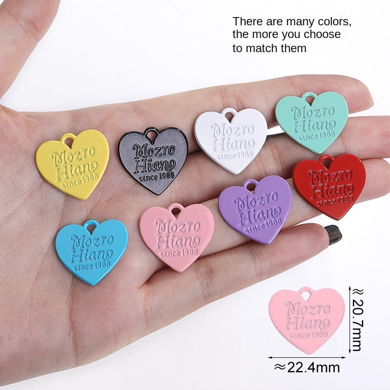 Color Spray Paint Candy English Love Listing DIY Jewelry Accessories Earrings Bracelet Pendant
