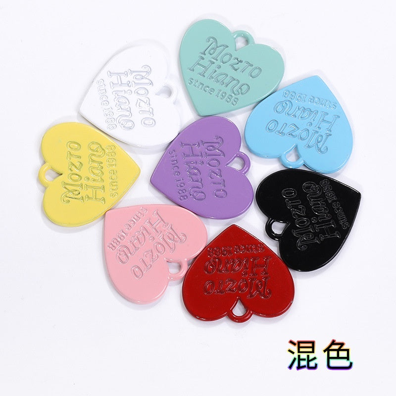 Color Spray Paint Candy English Love Listing DIY Jewelry Accessories Earrings Bracelet Pendant