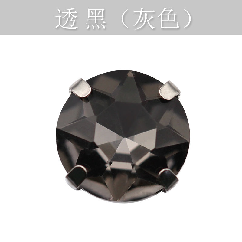 10mm Four-corner Gem Flower Claw Drill with Bottom Support Hand Stitched Drill Clothing Accessories Footwear Accessories