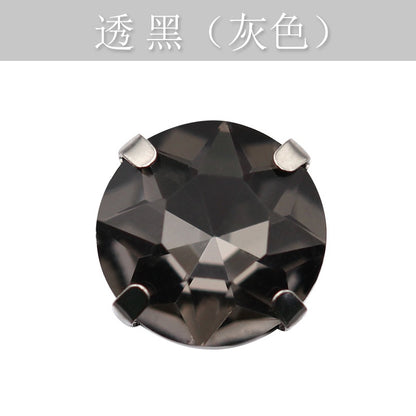 10mm Four-corner Gem Flower Claw Drill with Bottom Support Hand Stitched Drill Clothing Accessories Footwear Accessories