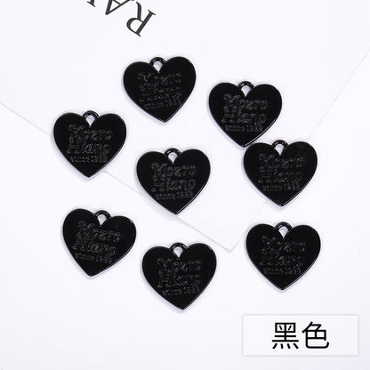 Color Spray Paint Candy English Love Listing DIY Jewelry Accessories Earrings Bracelet Pendant