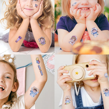 Girl Kid Astronaut Spaceship Sticker Makeup Party Temporary Sticker