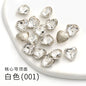 Fancy Heart Shape Pink Rose Shiny Ctystal DIY Jewelry Nail Art Cute Rhinestone