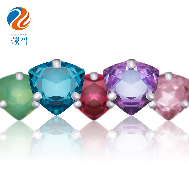 7mm 10pcs Fat Triangle Claw Drill Hand Stitched Glass Drill Crystal Drill Diy Clothing Wedding Accessories Clothing Accessories