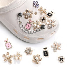 Crocs Chain Diy Accessories Stainless Steel Four Corner Claw Drill Chain Style Garden Shoes Shoe Buckle Decorative Buckle Accessories