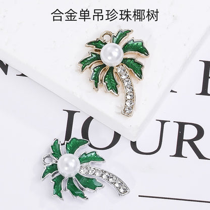 Fashion Korean Style High Quality Alloy Crystal Shiny Alloy Pearl Rhinstone Pendant