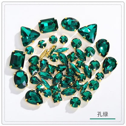 Gold Bottom Bracket Claw Drill Mixed Crystal Diy Clothing Luggage Crystal Accessories Accessories Materials