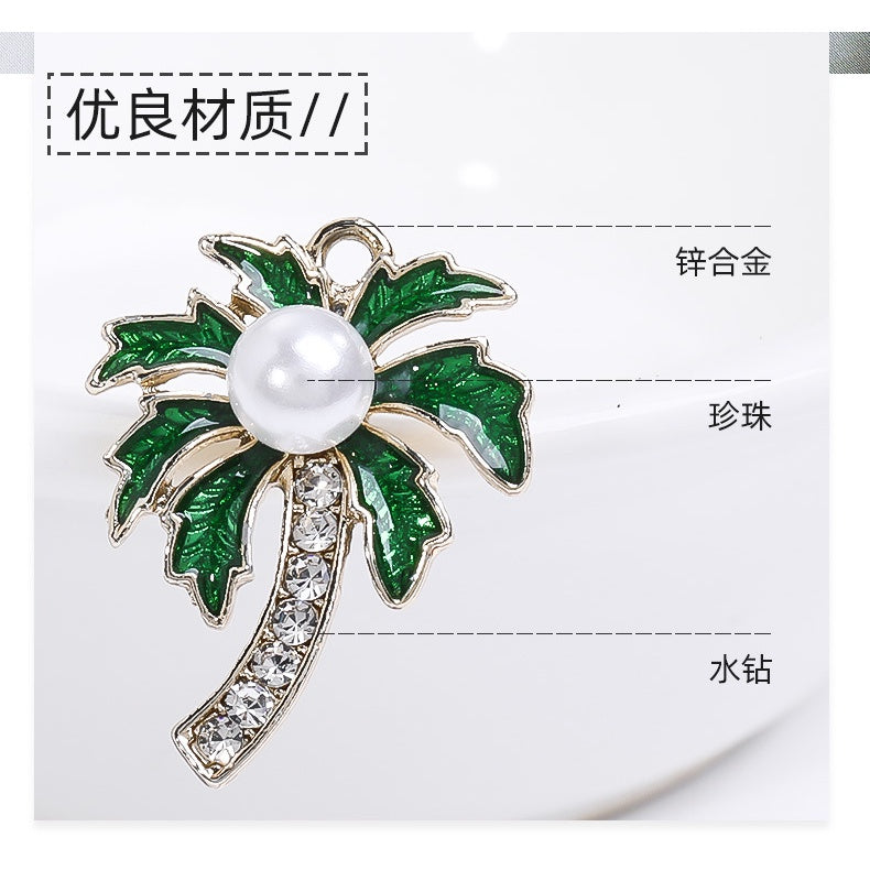 Fashion Korean Style High Quality Alloy Crystal Shiny Alloy Pearl Rhinstone Pendant