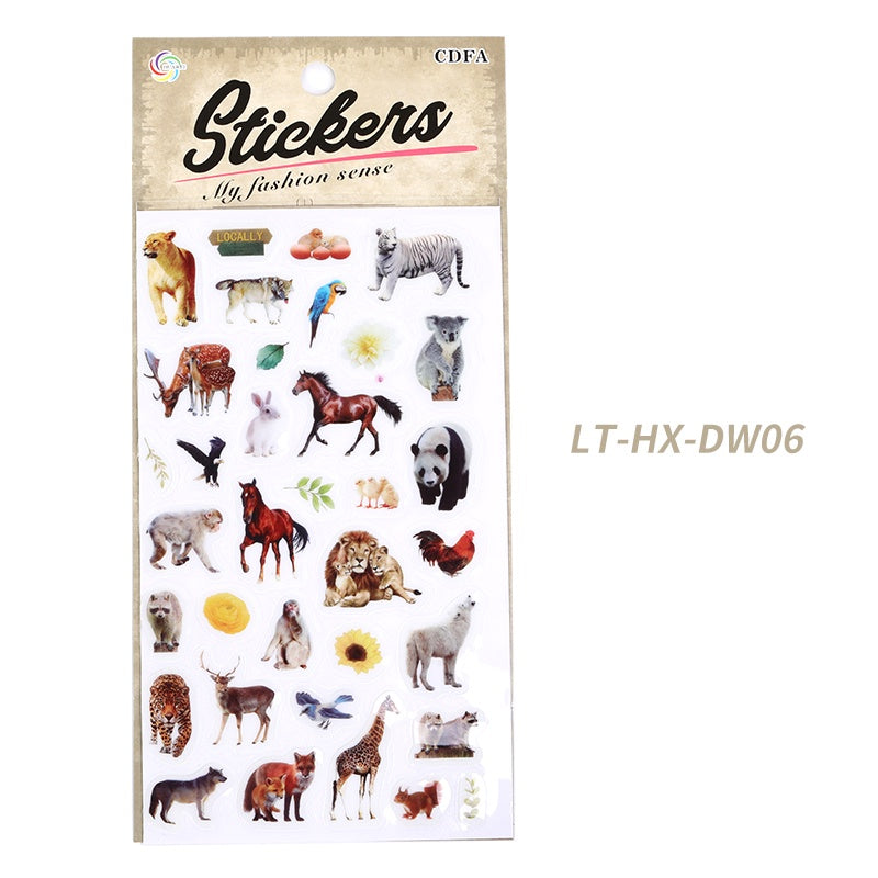 Cartoon Animal Tattoo Stickers Waterproof Fun Children's Stickers Tiger Panda Elk Cosmetics