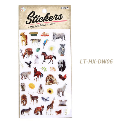 Cartoon Animal Tattoo Stickers Waterproof Fun Children's Stickers Tiger Panda Elk Cosmetics
