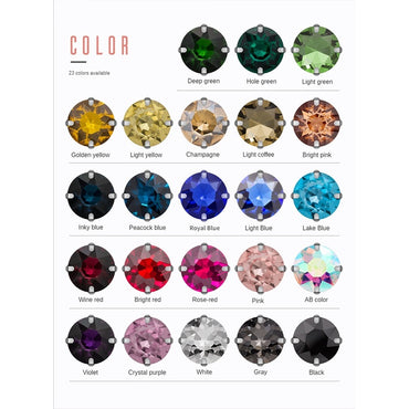 10mm Four-corner Gem Flower Claw Drill with Bottom Support Hand Stitched Drill Clothing Accessories Footwear Accessories