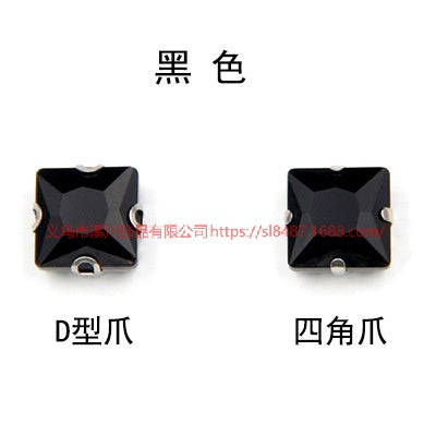 Square Shape Rhinestones With Claw Stone For Garment Shoes Bag Making