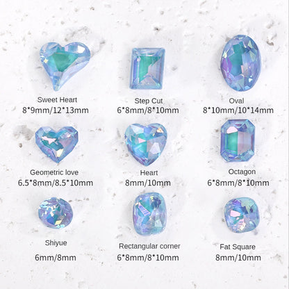 10pcs Phantom Mocha Color K9 High-grade Crystal Glass Diamond High Top Rhinestone Diy Nail Sticker Rhinestone Material